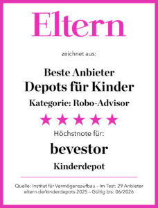 Auszeichnung bevestor durch Eltern Magazin